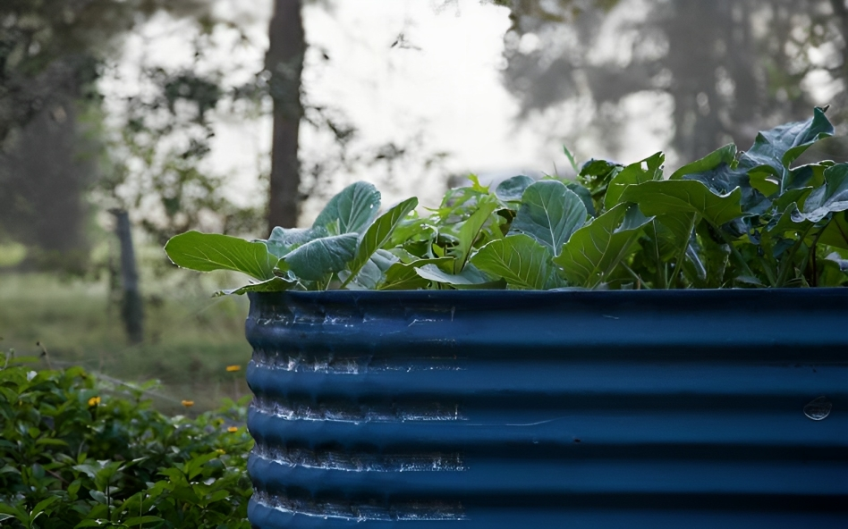 galvanized raised bed planter