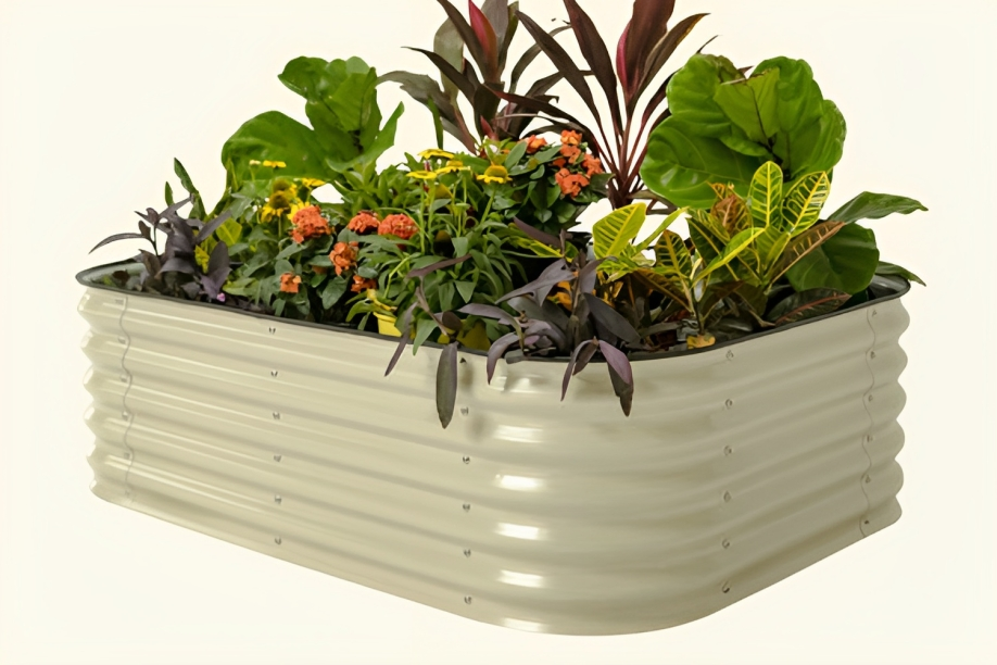 galvanized raised bed planter