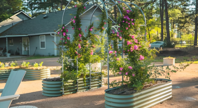 Galvanized raised bed planter